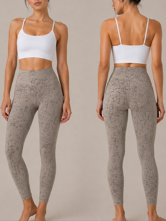 lululemon athletica Pants - Lululemon Wunder Train 25" Thread Dye Rover Black Tight Womens 6 Gymcore Earthy